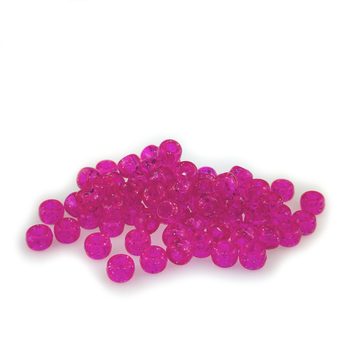 Koraliki Nawlekane Kulki #Transparent Glitter Pink