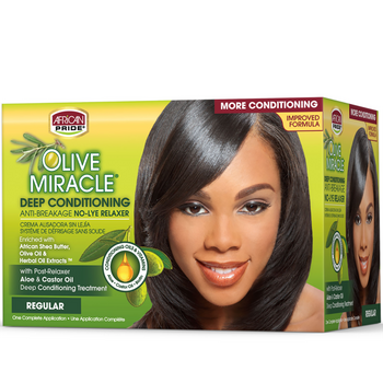 African Pride Olive Miracle Deep Conditioning No-Lye Relaxer Regular