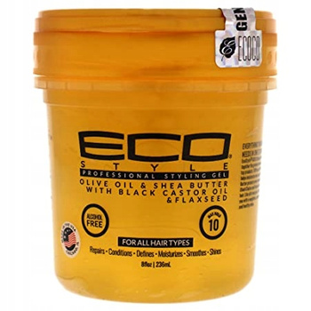 Ecoco Eco Style Professional Styling Gel Olive Oil & Shea Butter with Black Castor Oil & Flaxseed