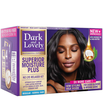 Dark and Lovely Superior Moisture Plus No Lye Relaxer Kit Regular