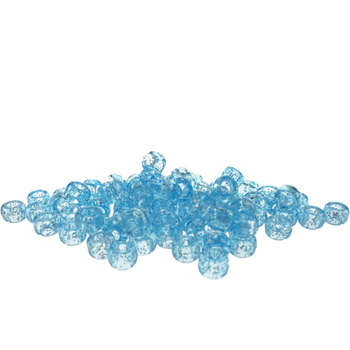 Hair Beads #Transparent Glitter Blue