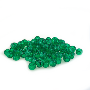 Koraliki Nawlekane Kulki #Transparent Glitter Green