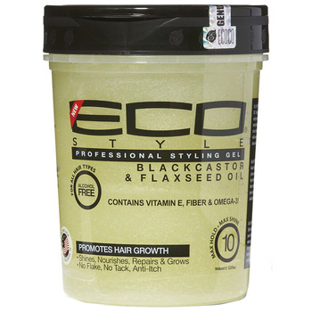 Ecoco Eco Style Professional Styling Gel Black Castor & Flaxseed Oil