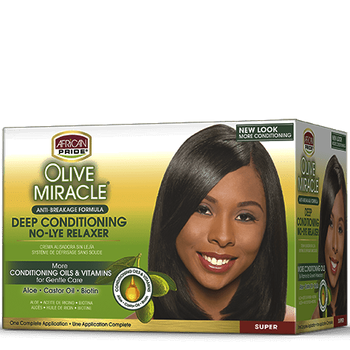 African Pride Olive Miracle Deep Conditioning No-Lye Relaxer Super